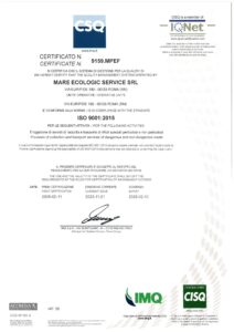 ISO – 9001:2015 MARE ECOLOGIC SERVICE